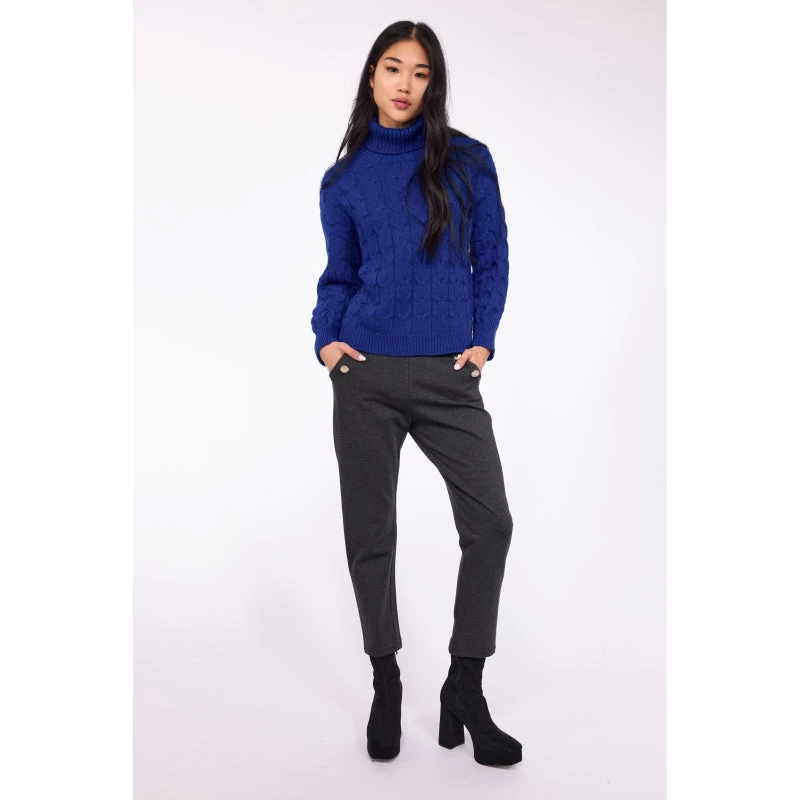 Pistache Braided Cableknit Turtleneck 1 Pistache Braided Cableknit Turtleneck