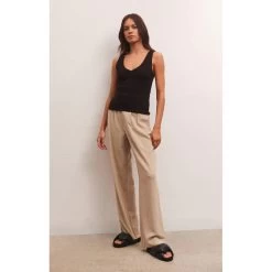 Z Supply Avala V-Neck Rib Top