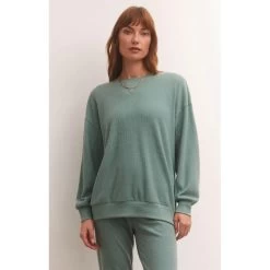 Z Supply Cozy Days Thermal Sweatshirt -Fashionable Clothing Store image1 2023 08 23T153409.152