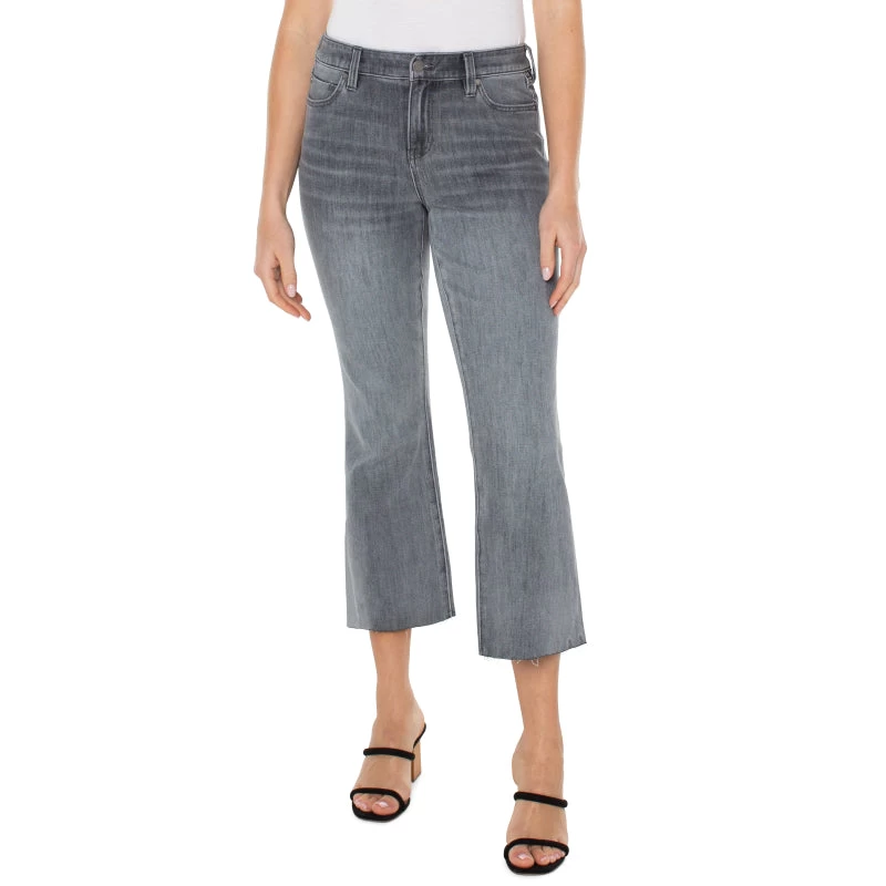 Liverpool Hannah Crop Flare With Cut Hem 25.5'' Inseam 1 Liverpool Hannah Crop Flare With Cut Hem 25.5'' Inseam