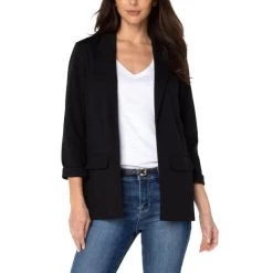 Liverpool Boyfriend Blazer With Princess Dart - Black