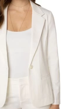 Liverpool Fitted Blazer 26" Hps - Vintage White -Fashionable Clothing Store liverpool fitted blazer vintage white1