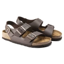 Birkenstock Milano Dark Brown Birko-Flor™ R -Fashionable Clothing Store milanobrowntio4
