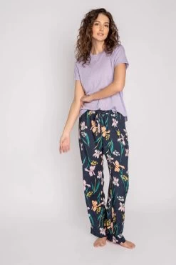 PJ Salvage Lily Forever Floral Pant -Fashionable Clothing Store pjsalvage lily forever pant navy11