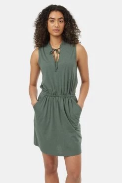 Tentree Women's Arden Dress -Fashionable Clothing Store tentree arden dress dark sage1