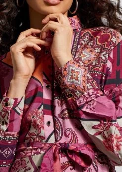 Tribal Combo Print Shirt Dress -Fashionable Clothing Store tribal combo print shirt dress dahlia 0f4d5d5e 5e79 4e1d b4e3 34b41ecf09f2