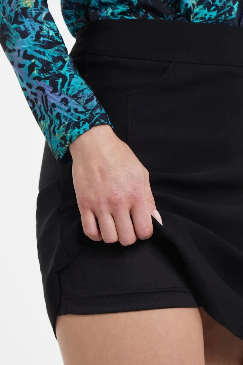 Tribal 19" Pull-On Skort - Black 2 Tribal 19" Pull-On Skort - Black - Image 2