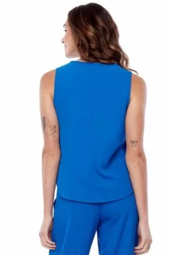 Tyler Madison Dani Vegan Sleeveless Top -Fashionable Clothing Store tyler madison dani tank cobalt21