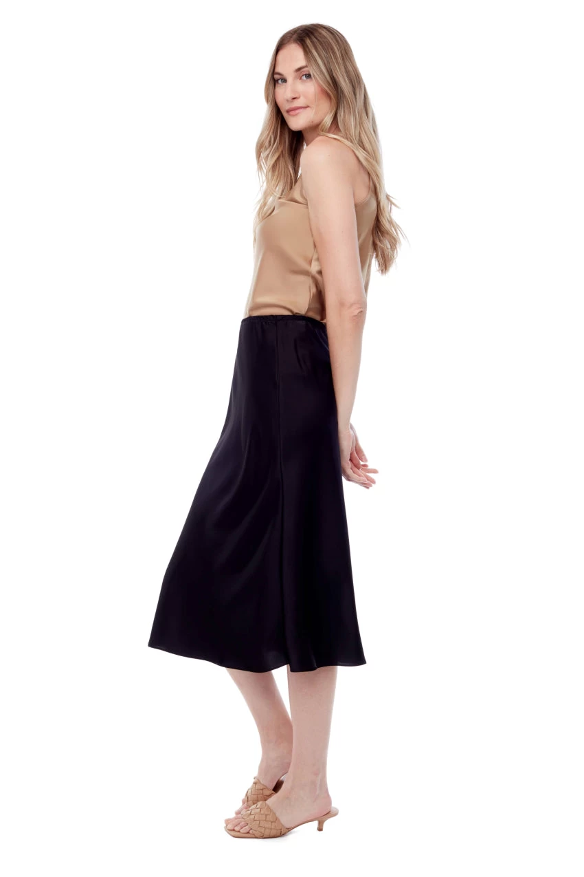 Tyler Madison Lily Satin Midi Skirt 2 Tyler Madison Lily Satin Midi Skirt - Image 2