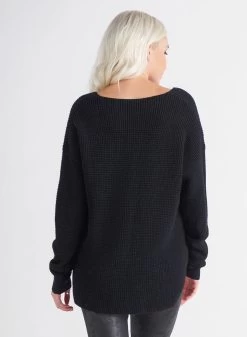 DEX V-Neck Bevelled Hem Sweater -Fashionable Clothing Store unnamed 14 601127ea db59 4e53 8a85 36b6ea0cde80