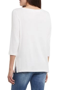 Tribal Boat Neck 3/4 Sleeve Top -Fashionable Clothing Store unnamed 31