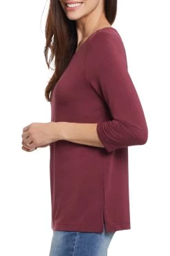 Tribal Boat Neck 3/4 Sleeve Top -Fashionable Clothing Store unnamed 35