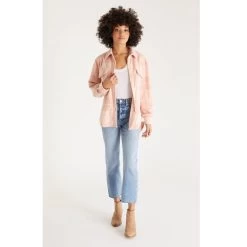 Z Supply Plaid Fleece Shirt Jacket